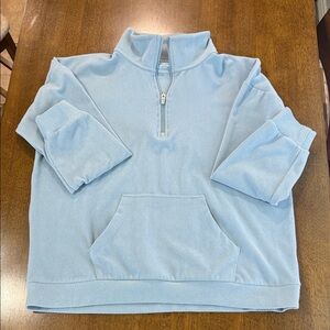 Marc New York Light Blue Half-Zip Sweatshirt